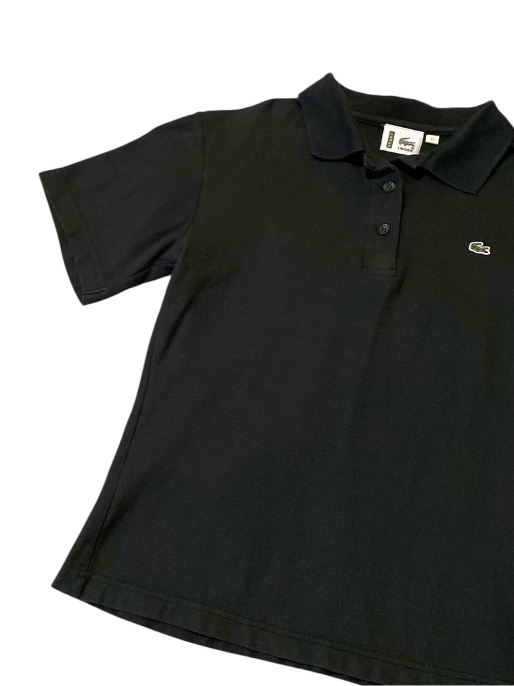 Lacoste Polo Shirt Boys Kids Size 8 Black - Picture 4 of 7